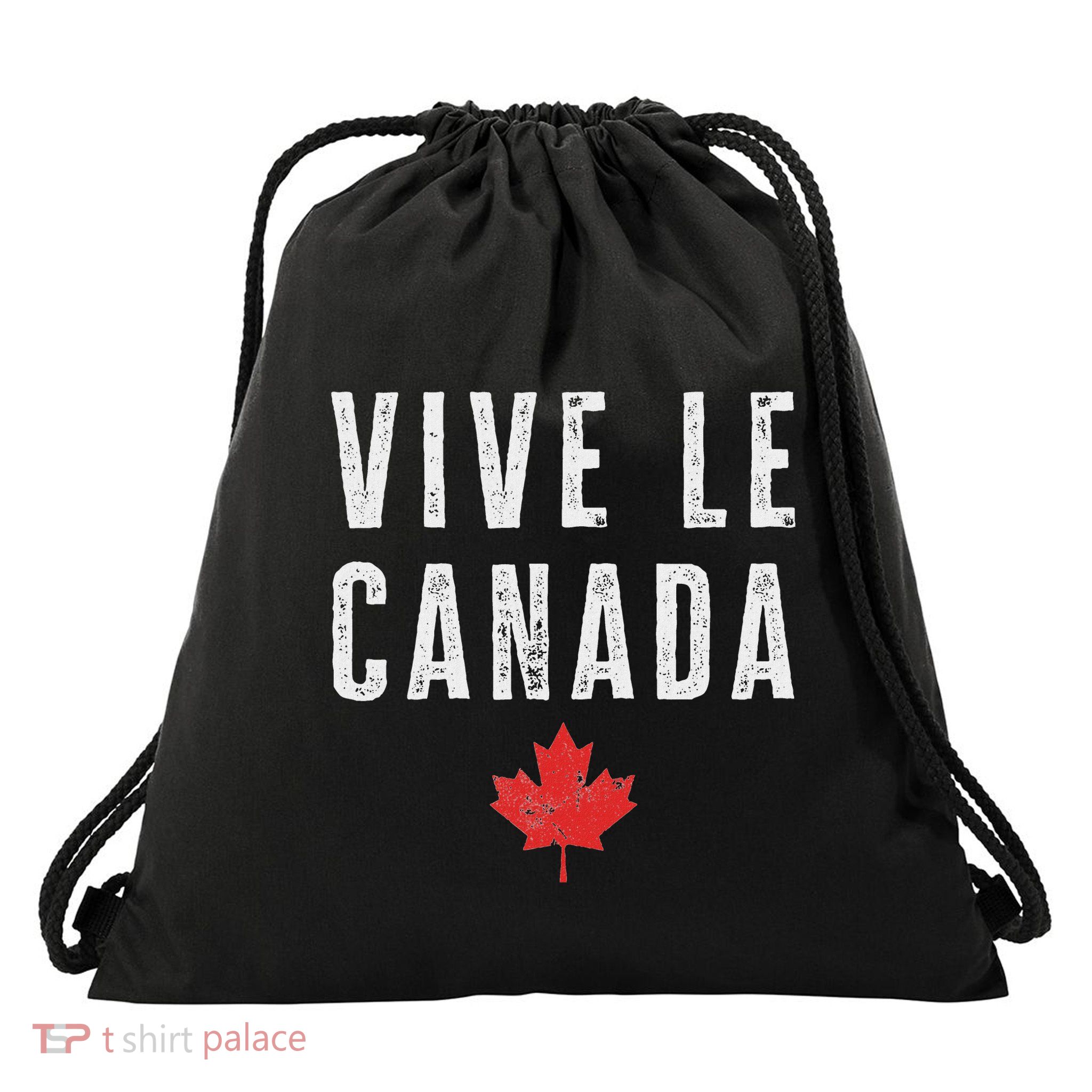 Vive Le Canada Drawstring Bag