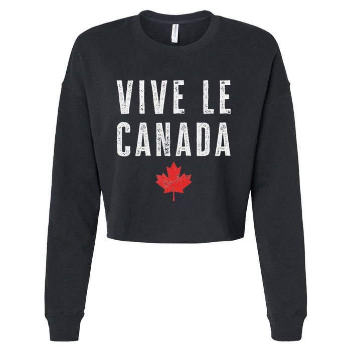 Vive Le Canada Cropped Pullover Crew