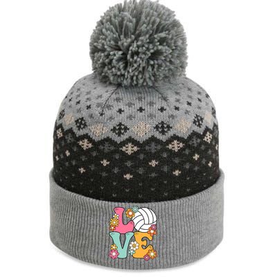 Volleyball Love Cute Volleyball Lover Wo Teens Girl The Baniff Cuffed Pom Beanie