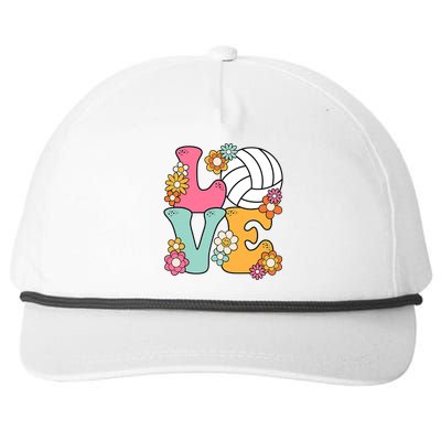 Volleyball Love Cute Volleyball Lover Wo Teens Girl Snapback Five-Panel Rope Hat