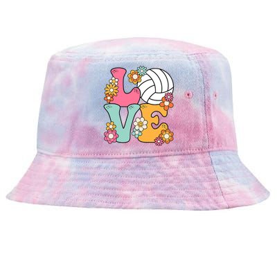 Volleyball Love Cute Volleyball Lover Wo Teens Girl Tie-Dyed Bucket Hat