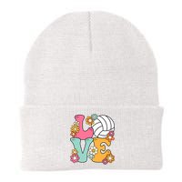 Volleyball Love Cute Volleyball Lover Wo Teens Girl Knit Cap Winter Beanie