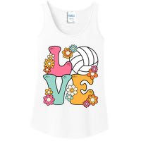 Volleyball Love Cute Volleyball Lover Wo Teens Girl Ladies Essential Tank