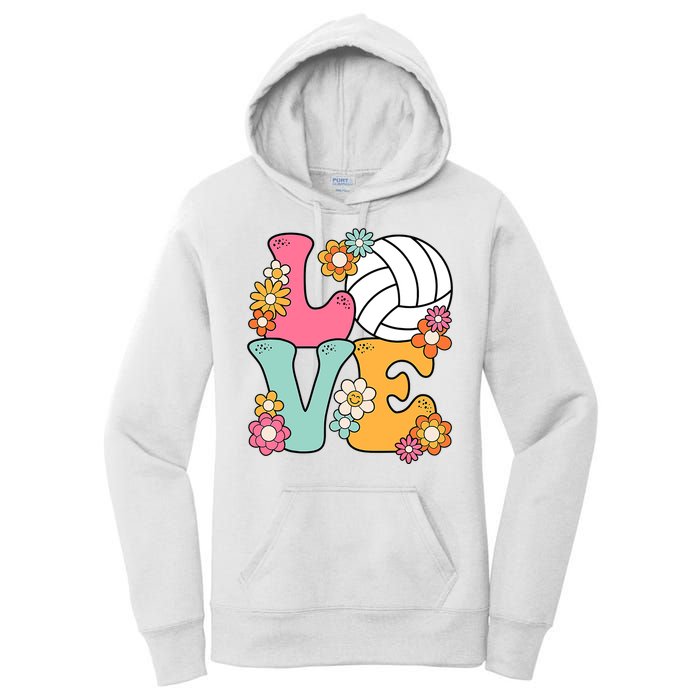 Volleyball Love Cute Volleyball Lover Wo Teens Girl Women's Pullover Hoodie