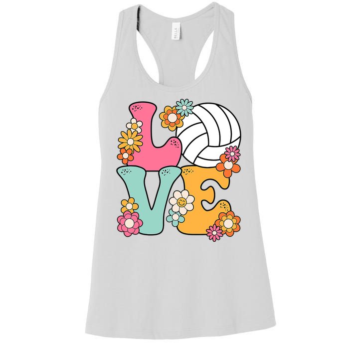 Volleyball Love Cute Volleyball Lover Wo Teens Girl Women's Racerback Tank