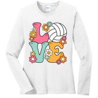 Volleyball Love Cute Volleyball Lover Wo Teens Girl Ladies Long Sleeve Shirt