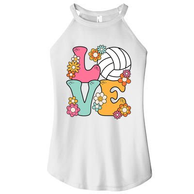 Volleyball Love Cute Volleyball Lover Wo Teens Girl Women's Perfect Tri Rocker Tank