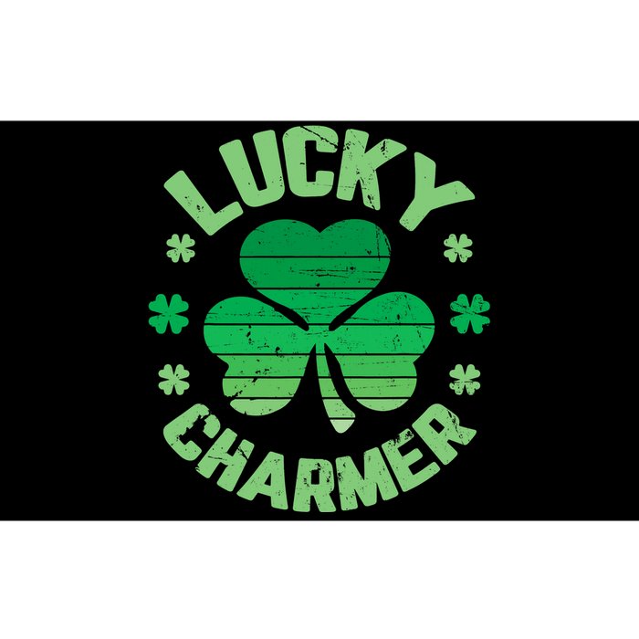 Vintage LUCKY CHARMER Shamrock St Patrick's Day Bumper Sticker