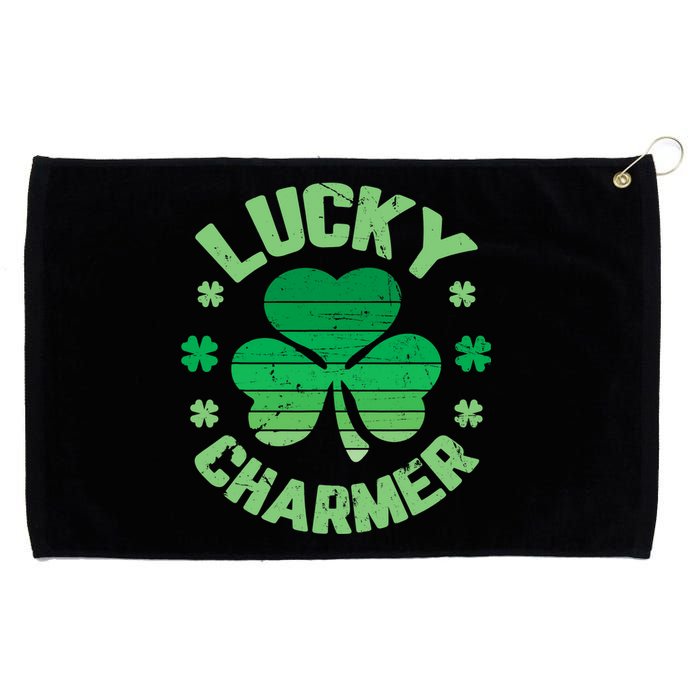 Vintage LUCKY CHARMER Shamrock St Patrick's Day Grommeted Golf Towel