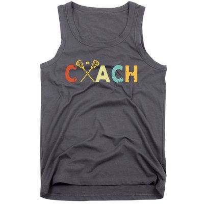 Vintage Lacrosse Coach Lacrosse Team Coach Retro Tank Top