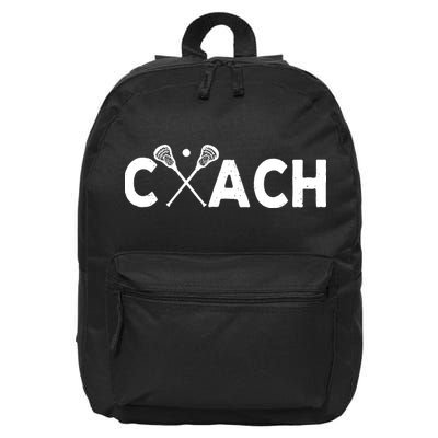 Vintage Lacrosse Coach Lacrosse Team Coach Retro 16 in Basic Backpack