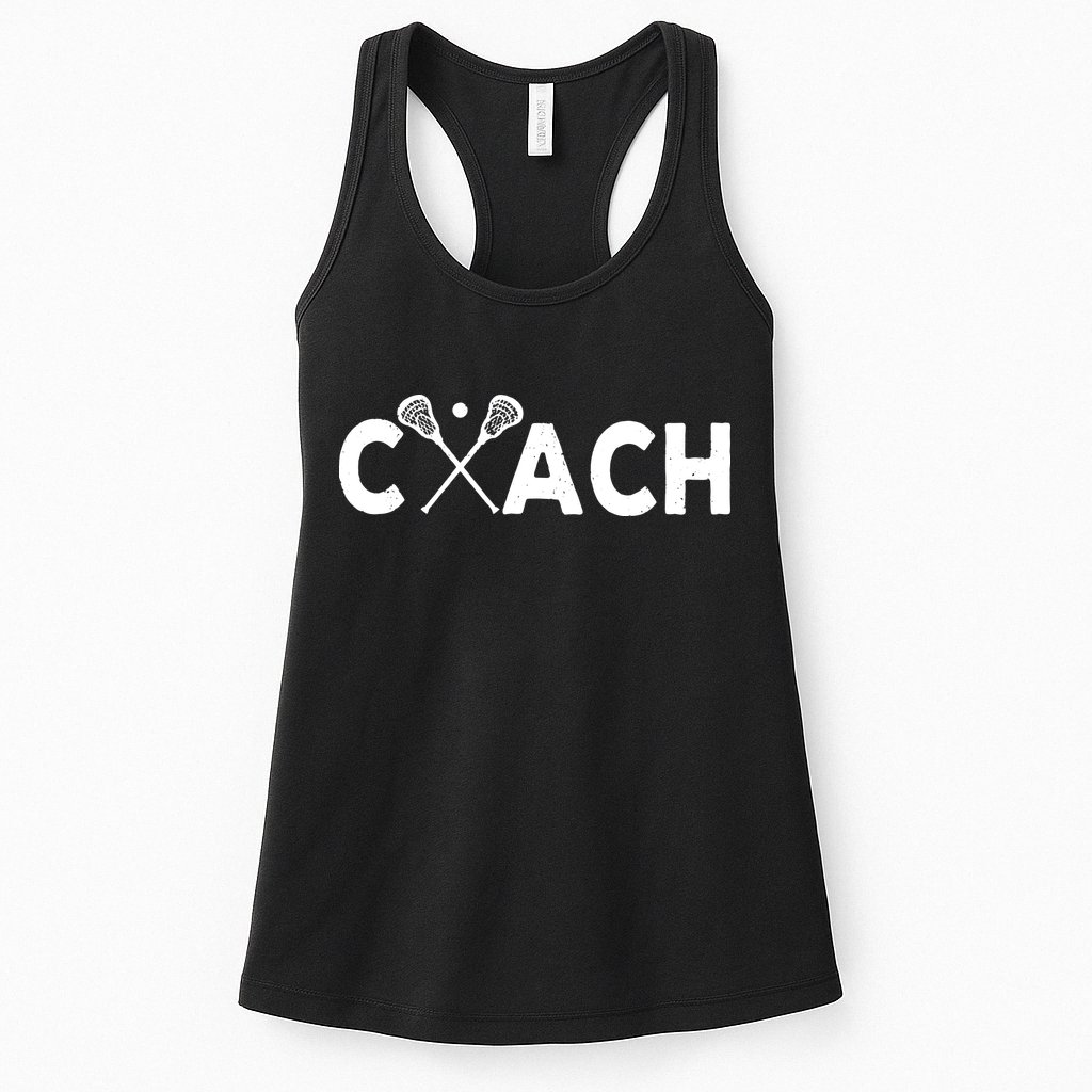 Vintage Lacrosse Coach Lacrosse Team Coach Retro Womens Tank Top