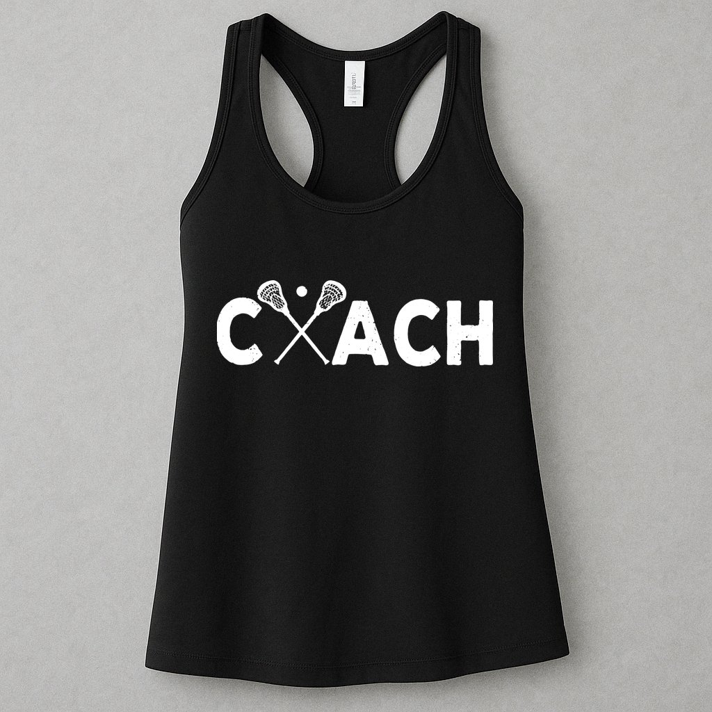 Vintage Lacrosse Coach Lacrosse Team Coach Retro Womens Tank Top