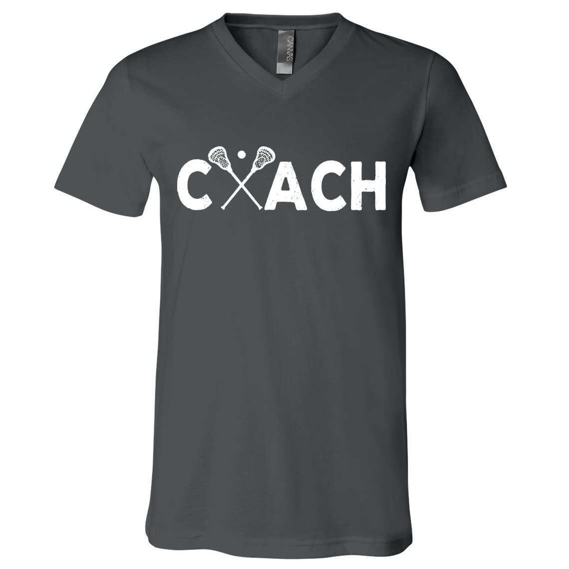 Vintage Lacrosse Coach Lacrosse Team Coach Retro V-Neck T-Shirt