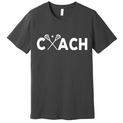 Vintage Lacrosse Coach Lacrosse Team Coach Retro Premium T-Shirt