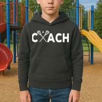 Vintage Lacrosse Coach Lacrosse Team Coach Retro Kids Hoodie