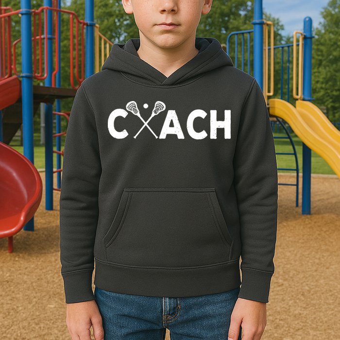 Vintage Lacrosse Coach Lacrosse Team Coach Retro Kids Hoodie