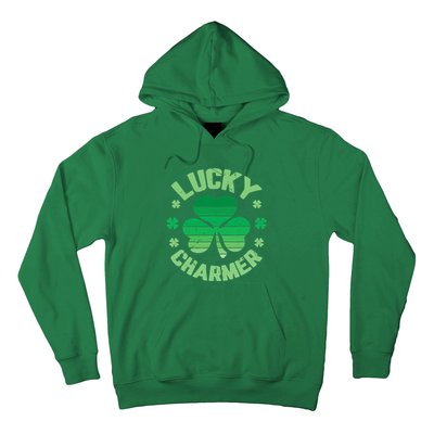 Vintage LUCKY CHARMER Shamrock St Patrick's Day Hoodie