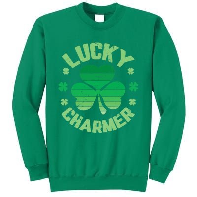 Vintage LUCKY CHARMER Shamrock St Patrick's Day Sweatshirt