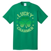 Vintage LUCKY CHARMER Shamrock St Patrick's Day Tall T-Shirt