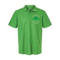 Vintage LUCKY CHARMER Shamrock St Patrick's Day Softstyle Adult Sport Polo