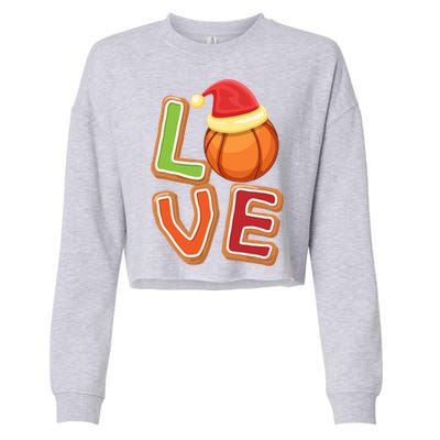 Volleyball Love Christmas Xmeaningful Giftmas Pajama Sport Fans Players Great Gi Cropped Pullover Crew