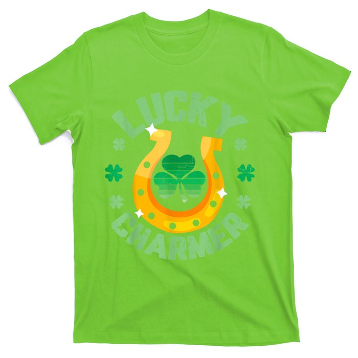 Vintage LUCKY CHARMER Shamrock St Patrick's Day T-Shirt