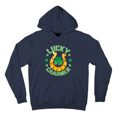 Vintage LUCKY CHARMER Shamrock St Patrick's Day Hoodie