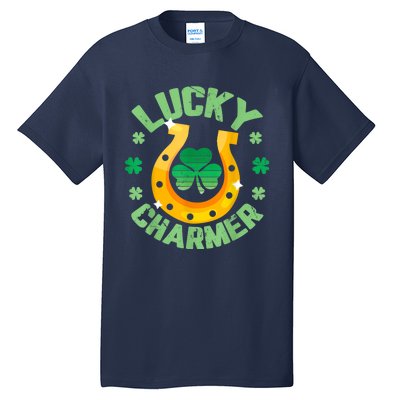 Vintage LUCKY CHARMER Shamrock St Patrick's Day Tall T-Shirt