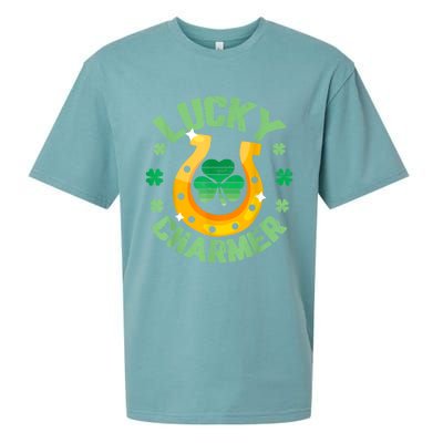 Vintage LUCKY CHARMER Shamrock St Patrick's Day Sueded Cloud Jersey T-Shirt