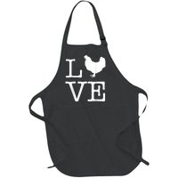 Vintage Love Chicken Novelty Funny Chicken Full-Length Apron With Pockets