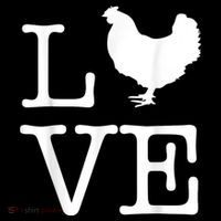 Vintage Love Chicken Novelty Funny Chicken Tall T-Shirt