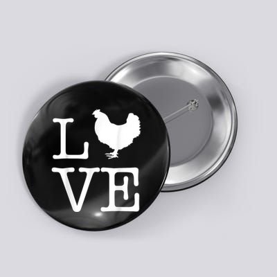 Vintage Love Chicken Novelty Funny Chicken Button