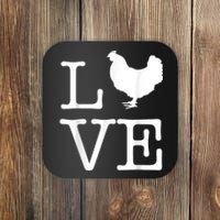 Vintage Love Chicken Novelty Funny Chicken Coaster