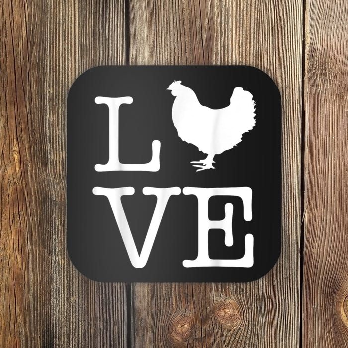 Vintage Love Chicken Novelty Funny Chicken Coaster