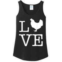 Vintage Love Chicken Novelty Funny Chicken Ladies Essential Tank