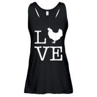 Vintage Love Chicken Novelty Funny Chicken Ladies Essential Flowy Tank