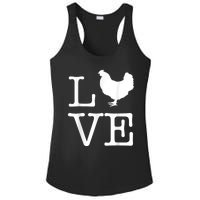 Vintage Love Chicken Novelty Funny Chicken Ladies PosiCharge Competitor Racerback Tank