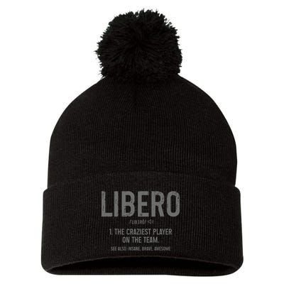 Volleyball Libero Definition Vintage Beach Volleyball Player Pom Pom 12in Knit Beanie