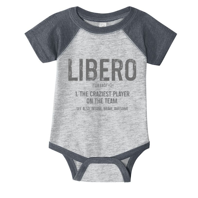 Volleyball Libero Definition Vintage Beach Volleyball Player Infant Baby Jersey Bodysuit