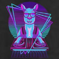 Vaporwave Llama Dj Turntable Sunglass Llama Cool Comfort Performance Bucket Hat
