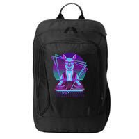Vaporwave Llama Dj Turntable Sunglass Llama City Backpack