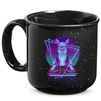 Vaporwave Llama Dj Turntable Sunglass Llama 15oz Campfire Ceramic Mug