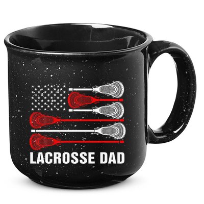 Vintage Lacrosse Dad Lax Dad Usa Flag Patriotic 15oz Campfire Ceramic Mug