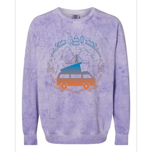 Van Life Design Vanagon Van Bus Dipper Campfire Camping Colorblast Crewneck Sweatshirt