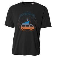 Van Life Design Vanagon Van Bus Dipper Campfire Camping Cooling Performance Crew T-Shirt