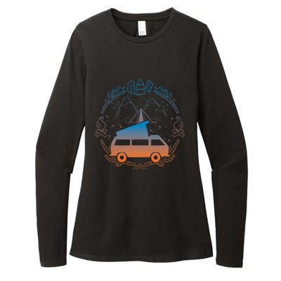 Van Life Design Vanagon Van Bus Dipper Campfire Camping Womens CVC Long Sleeve Shirt