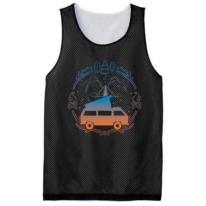 Van Life Design Vanagon Van Bus Dipper Campfire Camping Mesh Reversible Basketball Jersey Tank