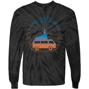 Van Life Design Vanagon Van Bus Dipper Campfire Camping Tie-Dye Long Sleeve Shirt