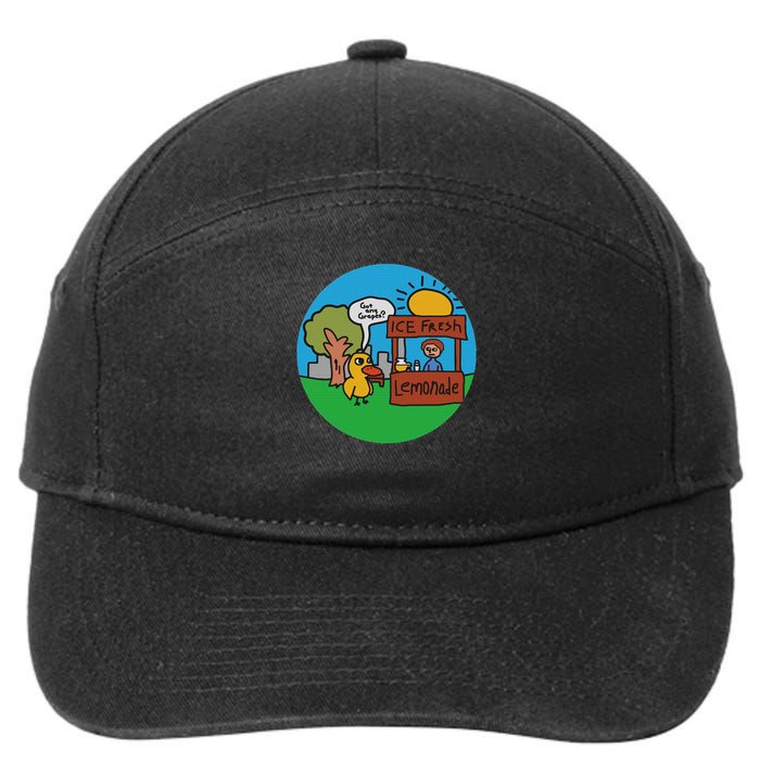 Vintage Lemonade Duck Lemonade Stand Funny Meme 7-Panel Snapback Hat